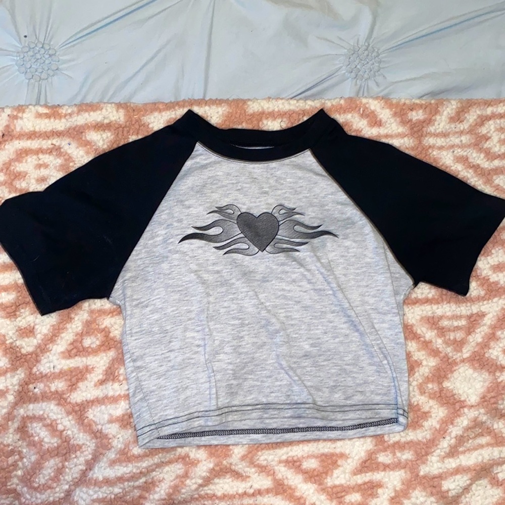 E-girl Flaming Heart Crop Top